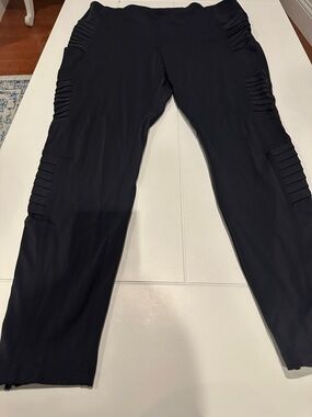 Athleta Black Delancey Moto Tight Leggings